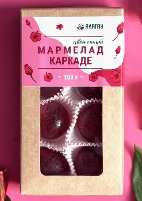 Мармелад цветочный Каркаде в крафтовой упаковке 100 г Мармелад цветочный Каркаде в крафтовой упаковке 100 г