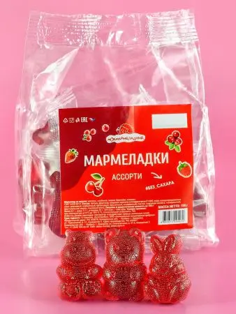 Мармелад без сахара ягодное ассорти, 150г
