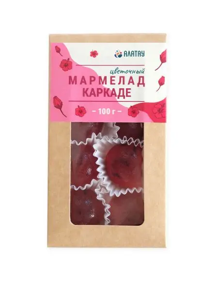 Мармелад цветочный Каркаде в крафтовой упаковке 100 г