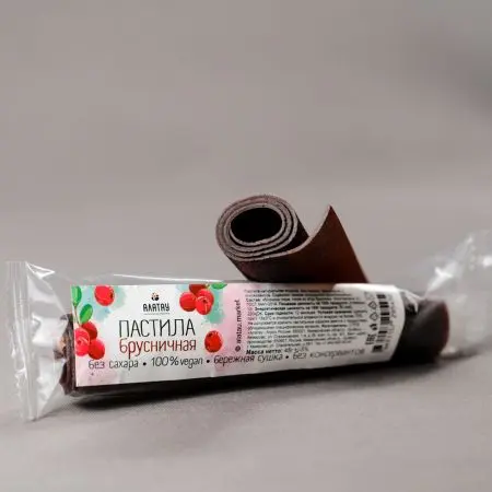 Пастила брусничная (без сахара) 45 гр