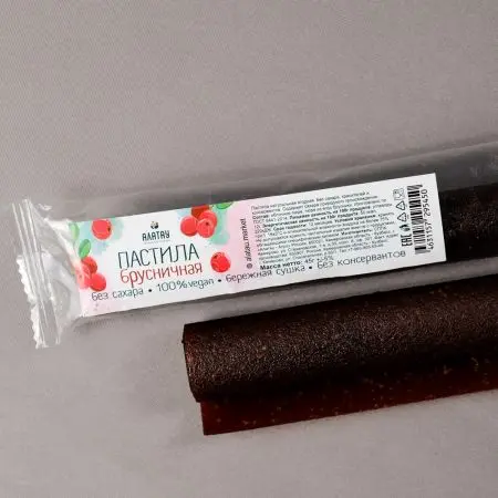 Пастила брусничная (без сахара) 45 гр