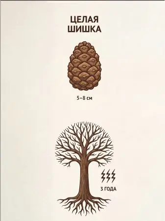 Мульча для сада из шишек целая 500 гр